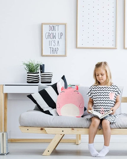 Patura 2in1 pentru Pat sau Canapea, Model Jucarie Unicorn cu Spatiu de Depozitare Patura, Microfibra