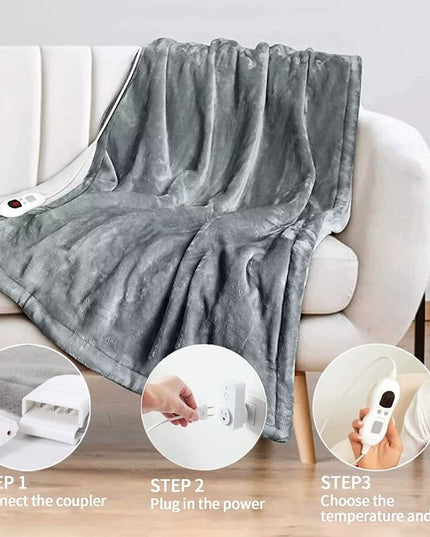 Patura Cu Incalzire Electrica, 135 W,6 Trepte De Incalzire, Flanel