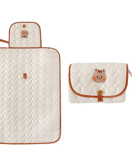 Patura Multifunctionala, pentru Schimbat Scutec, Impermeabila, din Bumbac,Portabila, Model Veverita