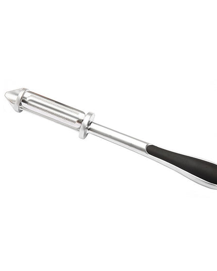 Peeler 2in1 pentru Legume si Fructe, Multifunctional, cu 2 Lame de Curatati si Feliat, Varf Ascutit pentru Gaurit,din Otel Inoxidabil