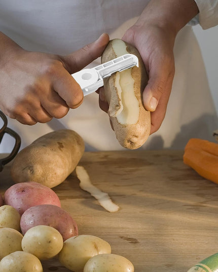 Peeler pentru Legume si Fructe,Multifunctional, Curatator Pliabil, din ABS si Otel Inoxidabil