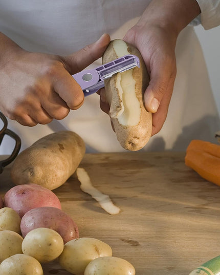 Peeler pentru Legume si Fructe,Multifunctional, Curatator Pliabil, din ABS si Otel Inoxidabil