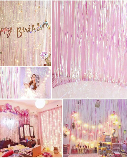 Perdea Franjurata, Model Decor Petrecere, pentru Fundal de Poze, Amenajare Colorata a Petrecerii, Dimensiune