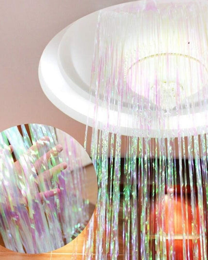 Perdea Franjurata, Model Decor Petrecere, pentru Fundal de Poze, Amenajare Colorata a Petrecerii, Dimensiune