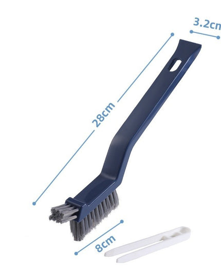 Perie 3in1 de Curatat Podele si Rosturi, Lungime Maner 28 cm, Peri din PP, Otel si Plastic, Cleste pentru Scame si Par Inclus