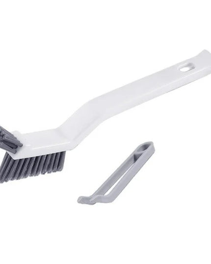 Perie 3in1 de Curatat Podele si Rosturi, Lungime Maner 28 cm, Peri din PP, Otel si Plastic, Cleste pentru Scame si Par Inclus