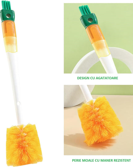 Perie 1 de Curatat Pahare, Cani, Sticle, cu Maner Lung, Accesorii pentru Spalarea Paielor si Capacelor, Usor de Agatat