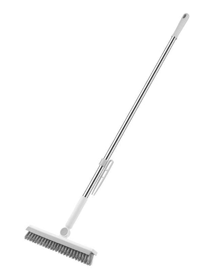 Perie de Curatare pentru Podele si Rosturi, Lungime Maner , Capat Pivotant 180 Grade, Peri din PP, Otel si Plastic, Cleste pentru Scame si Par Inclus