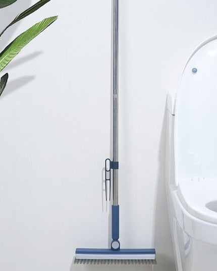 Perie de Curatare pentru Podele si Rosturi, Lungime Maner , Capat Pivotant 180 Grade, Peri din PP, Otel si Plastic, Cleste pentru Scame si Par Inclus