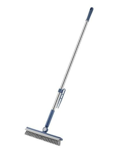 Perie de Curatare pentru Podele si Rosturi, Lungime Maner , Capat Pivotant 180 Grade, Peri din PP, Otel si Plastic, Cleste pentru Scame si Par Inclus
