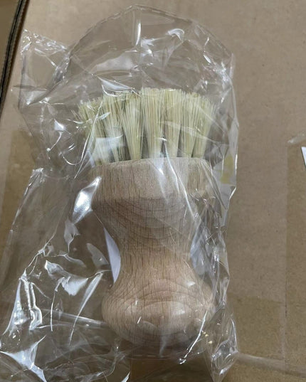 Perie de Curatat Vase si Alimente, din Lemn de Bambus,Perie din Sisal