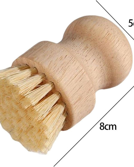 Perie de Curatat Vase si Alimente, din Lemn de Fag,Perie din Sisal