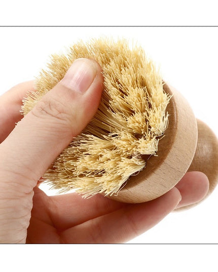 Perie de Curatat Vase si Alimente, din Lemn de Fag,Perie din Sisal