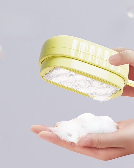 Perie de Spalat Haine, cu Dispenser pentru Detergent, 4 Perii de Curatare, din ABS + PS