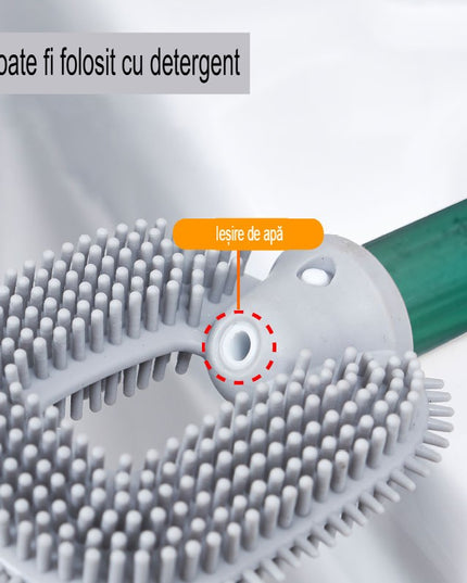 Perie de Toaleta, cu Recipient pentru Detergent, din Plastic+TPR, Montare fara Perforare