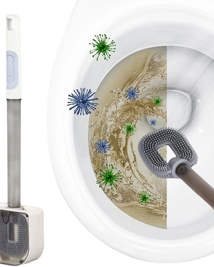 Perie de Toaleta, cu Recipient pentru Detergent, din Plastic+TPR, Montare fara Perforare