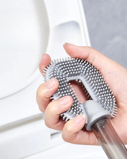 Perie de Toaleta, cu Recipient pentru Detergent, din Plastic+TPR, Montare fara Perforare