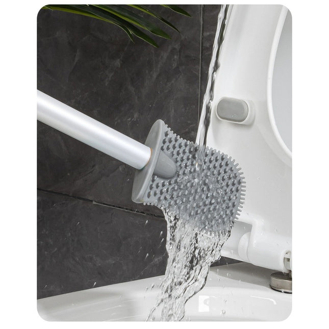 Perie de Toaleta, cu Recipient pentru Lichid, perie din TPR, Montare fara Perfoare,