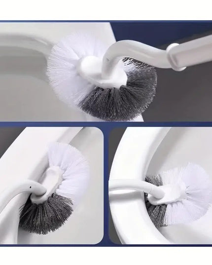 Perie de Toaleta, Maner Curbat, cu Suport,Peri Flexibili