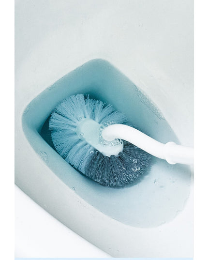 Perie de Toaleta, Maner Curbat, cu Suport,Peri Flexibili