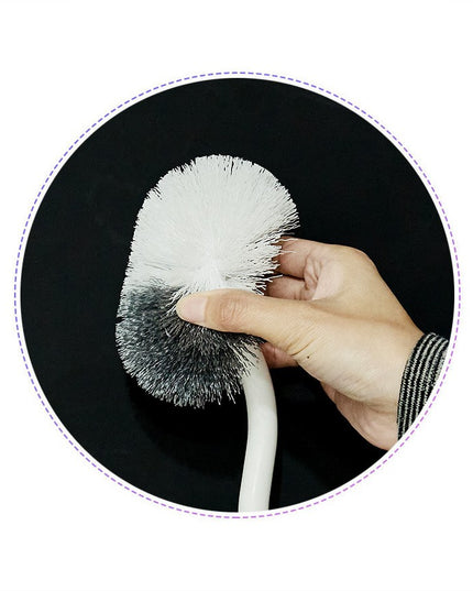 Perie de Toaleta, Maner Curbat, cu Suport,Peri Flexibili