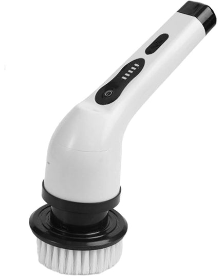Perie Electrica de Curatare, pentru Gresie, Baie, Bucatarie,cu 6 Capete, Maner Extensibil Detasabil 84- , Incarcare USB-Type C, Rotire 360 de Grade, 3000 mAh, Culoare: