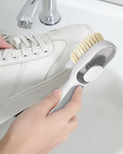 Perie Multifunctionala 1, Perie Densa/Perie din Piele de Caprioara, cu Recipient Lichid, Maner Lung