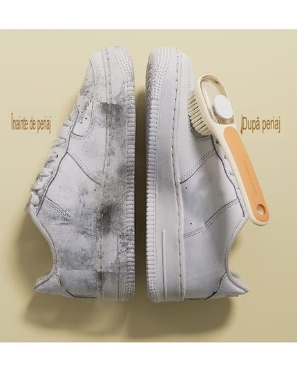 Perie Multifunctionala 1, Perie Densa/Perie din Piele de Caprioara, cu Recipient Lichid, Maner Lung