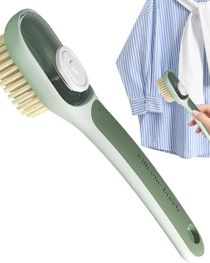 Perie Multifunctionala 1, Perie Densa/Perie din Piele de Caprioara, cu Recipient Lichid, Maner Lung