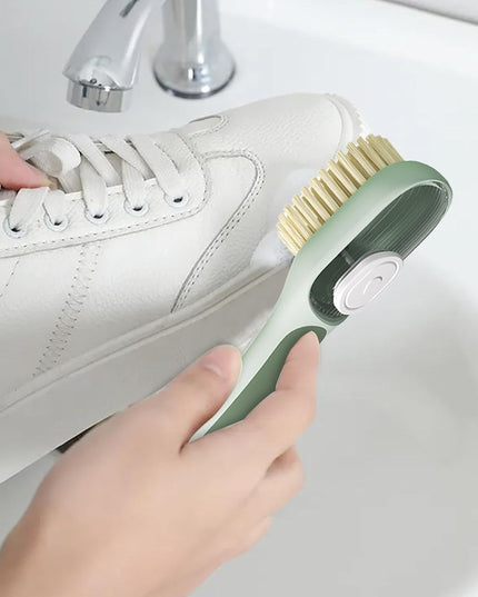 Perie Multifunctionala 1, Perie Densa/Perie din Piele de Caprioara, cu Recipient Lichid, Maner Lung