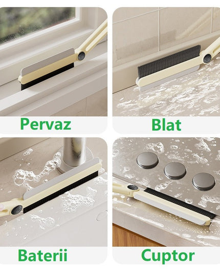 Perie Multifunctionala si Stergator, Pentru Spatii Greu Accesibile