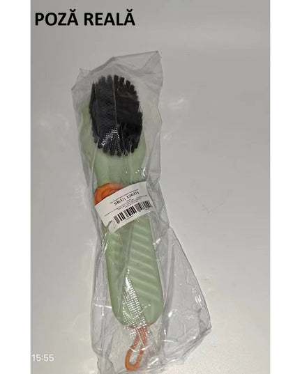 Perie pentru Curatare Incaltaminte cu Recipient pentru Detergent, Perie Multifunctionala pentru Incaltaminte si Lenjerie, cu Peri Moi, Fara Deteriorare,Culoare