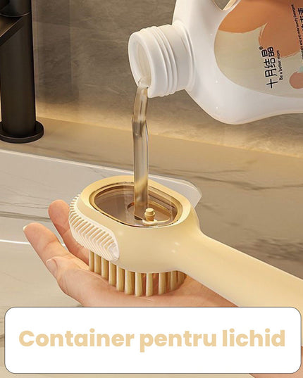 Perie pentru Curatare Incaltaminte cu Recipient pentru Detergent, Perie Multifunctionala pentru Incaltaminte si Lenjerie, cu Peri Moi, Fara Deteriorare,Culoare