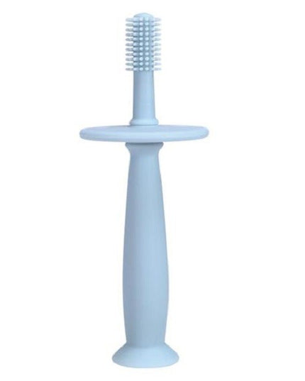 Periuta de Dinti din Silicon pentru Bebelusi, fara BPA, 360 Grade, Bariera Anti-Inghitire, Maner Ergonomic, 12.5 x 15 cm