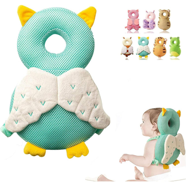 Perna tip Rucsac pentru Protectia Capului, Tetiera tip Bufnita, Design tip Plasa, pentru Bebelusi,180 g