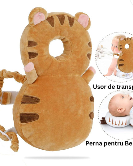 Perna tip Rucsac pentru Protectia Capului, Tetiera tip Tigru, pentru Bebelusi,180 g