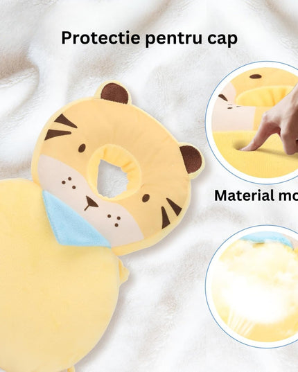 Perna tip Rucsac pentru Protectia Capului, Tetiera tip Tigru, pentru Bebelusi,180 g