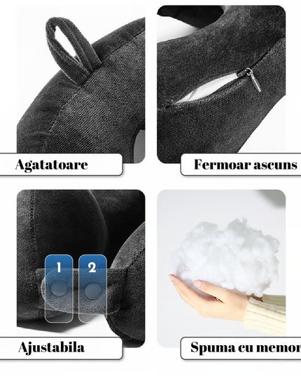 Perna de Calatorie, Pentru Gat, din Bumbac, cu 4 Cocoase, Ajustabila