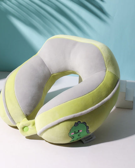 Perna de Calatorie, Pentru Gat si Cap, Umplutura din Bumbac,cu Model Brodat Crocodil