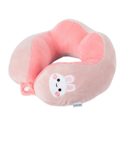 Perna de Calatorie, Pentru Gat si Cap, Umplutura din Bumbac,cu Model Brodat Iepure