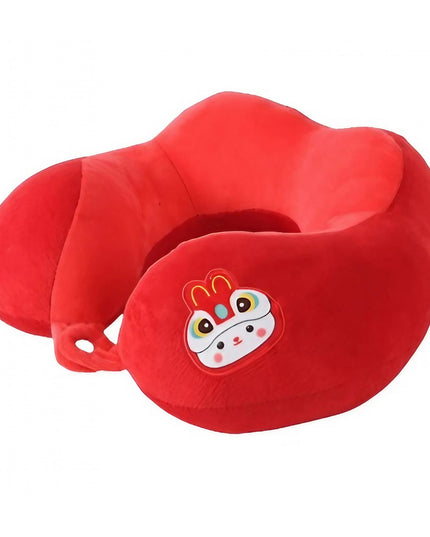 Perna de Calatorie, Pentru Gat si Cap, Umplutura din Bumbac,cu Model Brodat Iepure