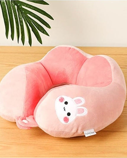 Perna de Calatorie, Pentru Gat si Cap, Umplutura din Bumbac,cu Model Brodat Iepure