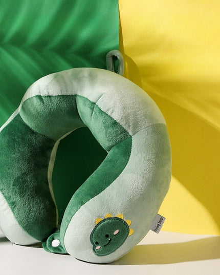 Perna de Calatorie, Pentru Gat si Cap, Umplutura din Bumbac,cu Model Brodat Dinozaur