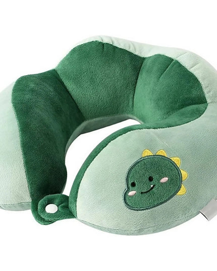 Perna de Calatorie, Pentru Gat si Cap, Umplutura din Bumbac,cu Model Brodat Dinozaur