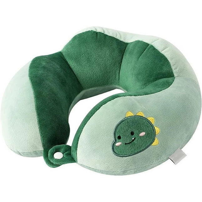 Perna de Calatorie, Pentru Gat si Cap, Umplutura din Bumbac,cu Model Brodat Dinozaur