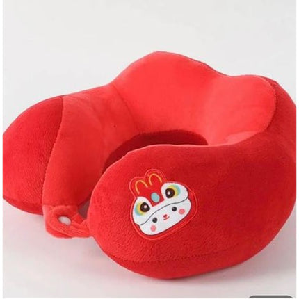 Perna de Calatorie, Pentru Gat si Cap, Umplutura din Bumbac,cu Model Brodat Iepure