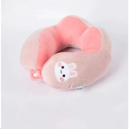 Perna de Calatorie, Pentru Gat si Cap, Umplutura din Bumbac,cu Model Brodat Iepure