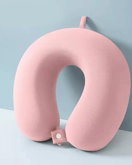 Perna de Calatorie in Forma de U, Pentru Gat si Cap, Umplutura din Spuma cu Memorie,Sistem Prindere Capse, de Depozitare