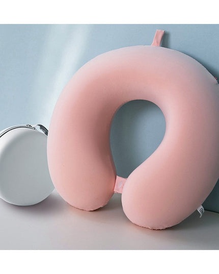 Perna de Calatorie in Forma de U, Pentru Gat si Cap, Umplutura din Spuma cu Memorie,Sistem Prindere Capse, de Depozitare