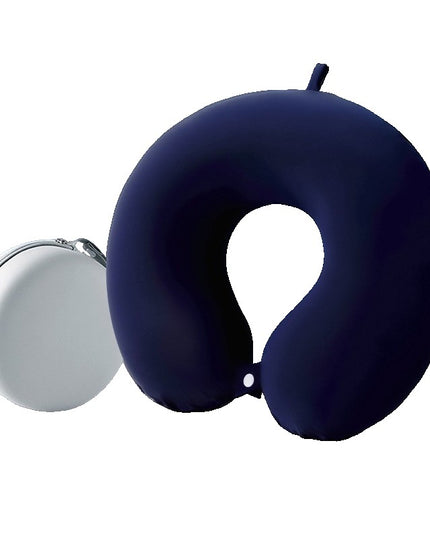 Perna de Calatorie in Forma de U, Pentru Gat si Cap, Umplutura din Spuma cu Memorie,Sistem Prindere Capse, de Depozitare